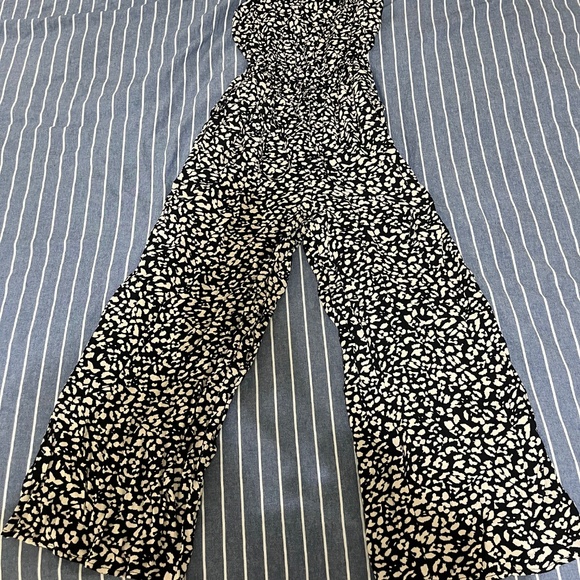 Black and white midi jumpsuit - Picture 3 of 4